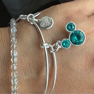 Alex and Ani | Mickey Mouse Icon December Birthstone & Clear Crystal Bracelets